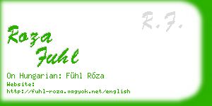 roza fuhl business card