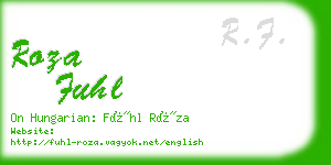 roza fuhl business card